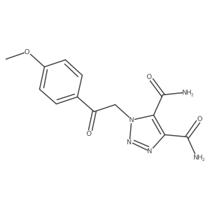 1-[2-(4-methoxyphenyl)-2-oxoethyl]-1H-1,2,3-triazole-4,5-dicarboxamide结构式