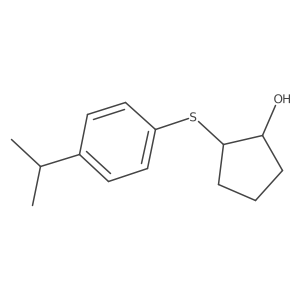 (1R,2R)-2-{[4-(propan-2-yl)phenyl]sulfanyl}cyclopentan-1-ol结构式
