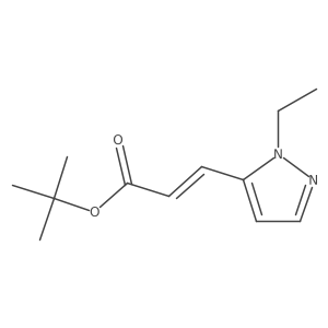 tert-butyl (2E)-3-(1-ethyl-1H-pyrazol-5-yl)prop-2-enoate Structure