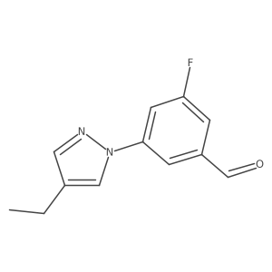 3-(4-ethyl-1H-pyrazol-1-yl)-5-fluorobenzaldehyde Structure
