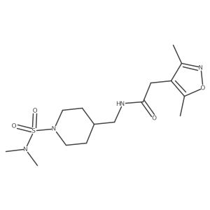 2-(3,5-dimethylisoxazol-4-yl)-N-((1-(N,N-dimethylsulfamoyl)piperidin-4-yl)methyl)acetamide结构式