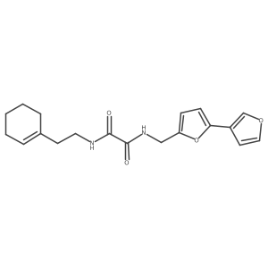 N1-([2,3'-bifuran]-5-ylmethyl)-N2-(2-(cyclohex-1-en-1-yl)ethyl)oxalamide结构式