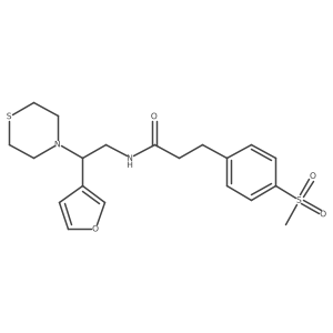 N-(2-(furan-3-yl)-2-thiomorpholinoethyl)-3-(4-(methylsulfonyl)phenyl)propanamide Structure