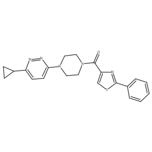 (4-(6-Cyclopropylpyridazin-3-yl)piperazin-1-yl)(2-phenylthiazol-4-yl)methanone Structure