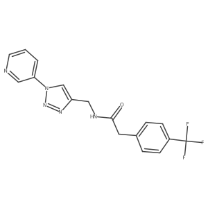 N-((1-(pyridin-3-yl)-1H-1,2,3-triazol-4-yl)methyl)-2-(4-(trifluoromethyl)phenyl)acetamide Structure