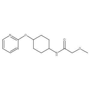 2-methoxy-N-((1r,4r)-4-(pyrimidin-2-yloxy)cyclohexyl)acetamide结构式