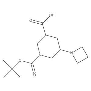 5-(Azetidin-1-yl)-1-[(tert-butoxy)carbonyl]piperidine-3-carboxylic acid Structure
