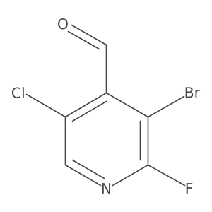 3-Bromo-5-chloro-2-fluoroisonicotinaldehyde结构式