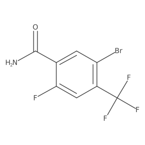 5-Bromo-2-fluoro-4-trifluoromethyl-benzamide结构式