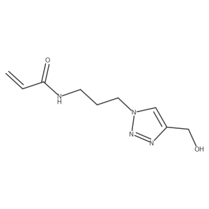 N-{3-[4-(hydroxymethyl)-1H-1,2,3-triazol-1-yl]propyl}prop-2-enamide结构式