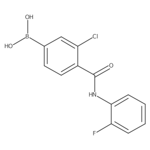 (3-Chloro-4-((2-fluorophenyl)carbamoyl)phenyl)boronic acid Structure