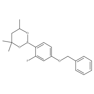 2-(4-Benzyloxy-2-fluorophenyl)-4,4,6-trimethyl-1,3,2-dioxaborinane Structure