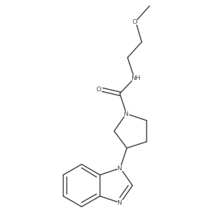 3-(1H-benzo[d]imidazol-1-yl)-N-(2-methoxyethyl)pyrrolidine-1-carboxamide结构式