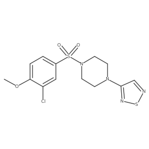 1-(3-Chloro-4-methoxybenzenesulfonyl)-4-(1,2,5-thiadiazol-3-yl)piperazine Structure