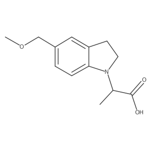2-(5-(Methoxymethyl)indolin-1-yl)propanoic acid结构式