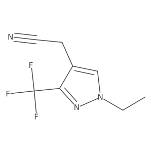 2-(1-ethyl-3-(trifluoromethyl)-1H-pyrazol-4-yl)acetonitrile Structure