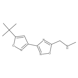1-(3-(5-(tert-butyl)isoxazol-3-yl)-1,2,4-oxadiazol-5-yl)-N-methylmethanamine Structure