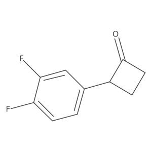 2-(3,4-Difluorophenyl)cyclobutan-1-one Structure