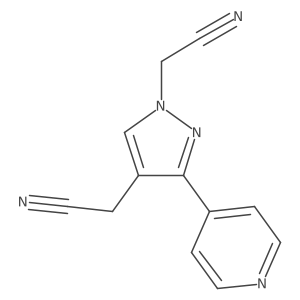 2,2'-(3-(pyridin-4-yl)-1H-pyrazole-1,4-diyl)diacetonitrile结构式