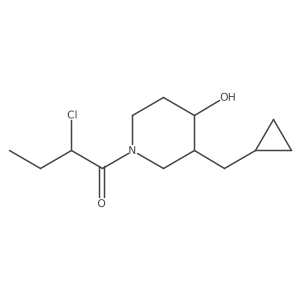 2-Chloro-1-(3-(cyclopropylmethyl)-4-hydroxypiperidin-1-yl)butan-1-one Structure