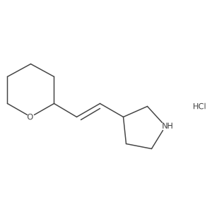 3-[(E)-2-(oxan-2-yl)ethenyl]pyrrolidine hydrochloride结构式
