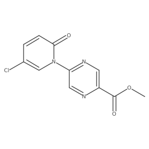 5-(5-chloro-2-oxo-2H-pyridin-1-yl)-pyrazine-2-carboxylic acid methyl ester Structure