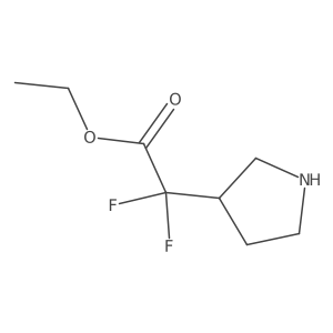Ethyl 2,2-difluoro-2-(pyrrolidin-3-yl)acetate Structure