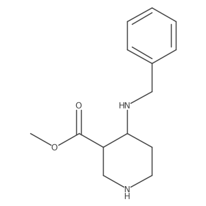 rac-methyl (3R,4S)-4-(benzylamino)piperidine-3-carboxylate结构式