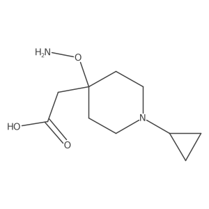 2-[4-(Aminooxy)-1-cyclopropylpiperidin-4-yl]acetic acid结构式