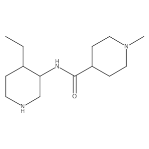 N-(4-ethylpiperidin-3-yl)-1-methylpiperidine-4-carboxamide结构式