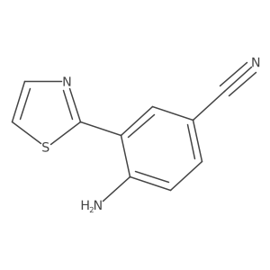 4-Amino-3-(1,3-thiazol-2-yl)benzonitrile结构式