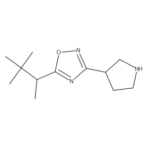 5-(3,3-Dimethylbutan-2-yl)-3-(pyrrolidin-3-yl)-1,2,4-oxadiazole Structure