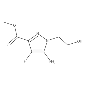 methyl 5-amino-4-fluoro-1-(2-hydroxyethyl)-1H-pyrazole-3-carboxylate Structure