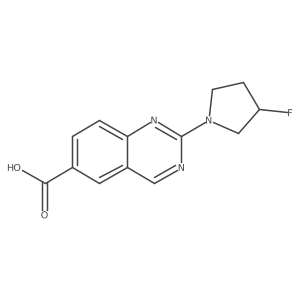 2-(3-Fluoropyrrolidin-1-yl)quinazoline-6-carboxylic acid结构式