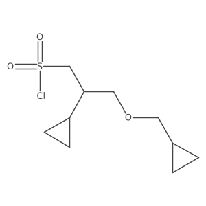 2-Cyclopropyl-3-(cyclopropylmethoxy)propane-1-sulfonyl chloride结构式