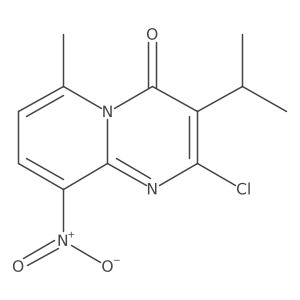 2-chloro-6-methyl-9-nitro-3-(propan-2-yl)-4H-pyrido[1,2-a]pyrimidin-4-one结构式