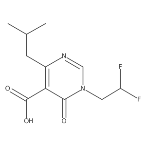 1-(2,2-Difluoroethyl)-4-(2-methylpropyl)-6-oxo-1,6-dihydropyrimidine-5-carboxylic acid Structure