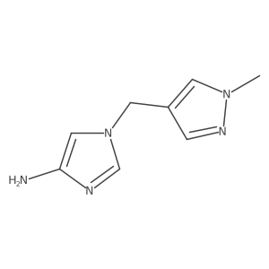 1-[(1-methyl-1H-pyrazol-4-yl)methyl]-1H-imidazol-4-amine结构式