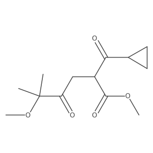 Methyl 2-cyclopropanecarbonyl-5-methoxy-5-methyl-4-oxohexanoate结构式