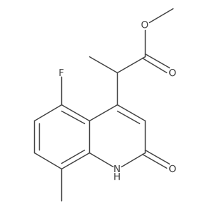 Methyl 2-(5-fluoro-2-hydroxy-8-methylquinolin-4-yl)propanoate结构式