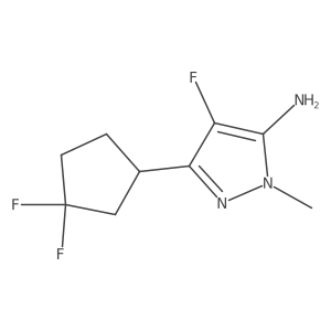 3-(3,3-difluorocyclopentyl)-4-fluoro-1-methyl-1H-pyrazol-5-amine Structure