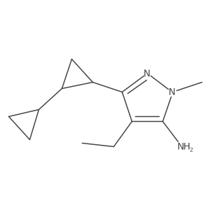 3-(2-cyclopropylcyclopropyl)-4-ethyl-1-methyl-1H-pyrazol-5-amine Structure