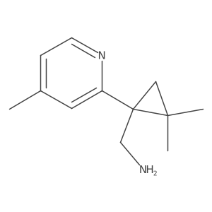[2,2-Dimethyl-1-(4-methylpyridin-2-yl)cyclopropyl]methanamine Structure