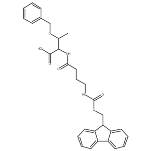 (2S,3R)-3-(benzyloxy)-2-[4-({[(9H-fluoren-9-yl)methoxy]carbonyl}amino)butanamido]butanoic acid结构式