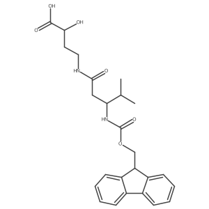 (2S)-4-[3-({[(9H-fluoren-9-yl)methoxy]carbonyl}amino)-4-methylpentanamido]-2-hydroxybutanoic acid Structure