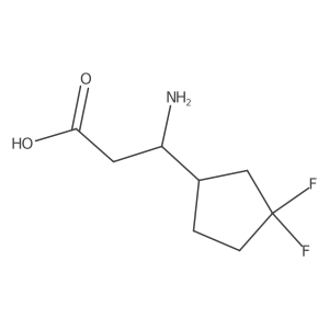 (3R)-3-amino-3-(3,3-difluorocyclopentyl)propanoic acid Structure