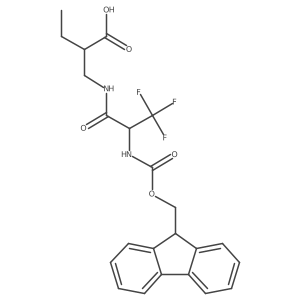 2-{[2-({[(9H-fluoren-9-yl)methoxy]carbonyl}amino)-3,3,3-trifluoropropanamido]methyl}butanoic acid Structure