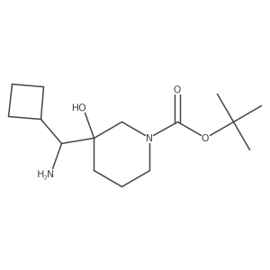 Tert-butyl 3-[amino(cyclobutyl)methyl]-3-hydroxypiperidine-1-carboxylate Structure