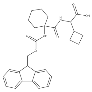 2-cyclobutyl-2-{[1-({[(9H-fluoren-9-yl)methoxy]carbonyl}amino)cyclohexyl]formamido}acetic acid Structure