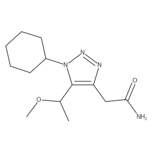 2-[1-cyclohexyl-5-(1-methoxyethyl)-1H-1,2,3-triazol-4-yl]acetamide结构式